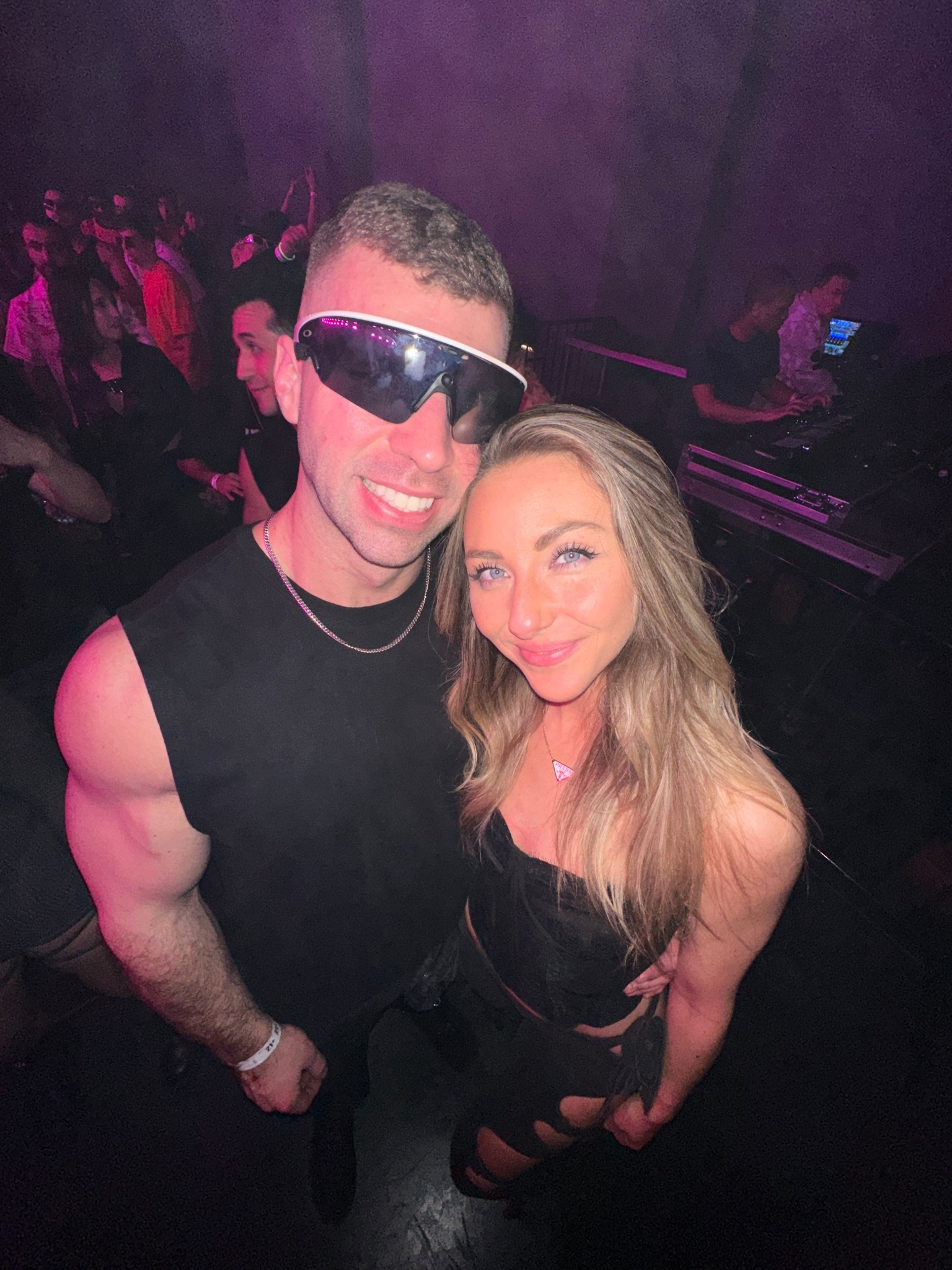 Couples night out in all black. Concert ready and feeling our best. I linked our looks, his sleeveless muscle tee and cargo pants, my black cutout set, plus the statement sunglasses. Perfect for date night, girls night, and any rave or EDM show. 🖤✨ #LTK #LTKFinds #LTKStyle #datenightoutfit #concertoutfit #raveoutfit #nightoutlook #allblackoutfit #couplesstyle #hisandhers #goingoutoutfit #partyoutfit #edmnight #weekendvibes 

#LTKValentine #LTKvlog #LTKTravel