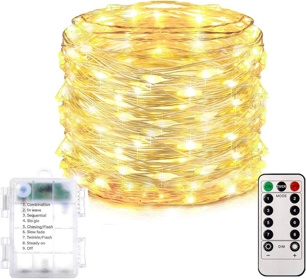 Homemory 200 LED Battery Operated Long Fairy Lights, 66FT Fairy String Lights with Remote, 8 Mode... | Amazon (US)