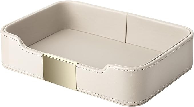 SANZIE samll tray Nappa leather with hardware catchall storage,accessories holder,valet tray for ... | Amazon (US)