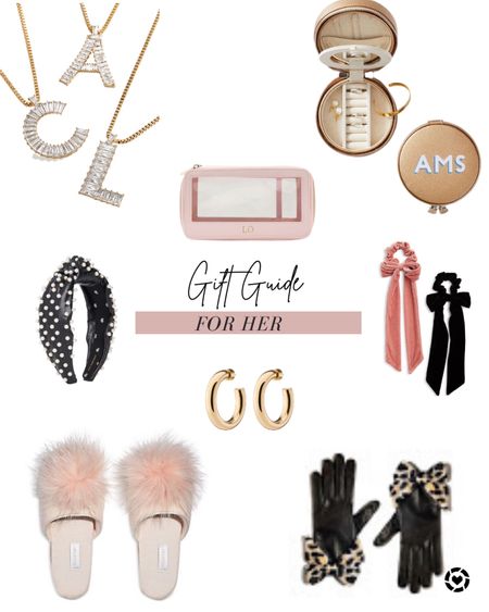 Gift Guide For Her, jewelry gifts, gloves, slippers, headbands everything pretty someone would love 

#LTKHoliday #LTKGiftGuide #LTKSeasonal
