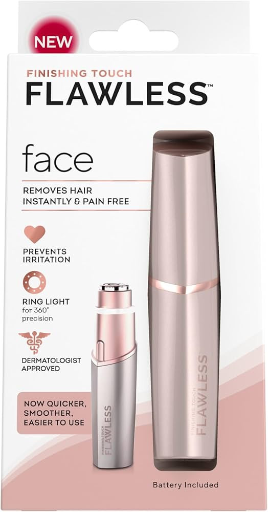 Finishing Touch Flawless Facial Hair Remover for Women, Rose Gold Electric Face Razor with LED Li... | Amazon (CA)