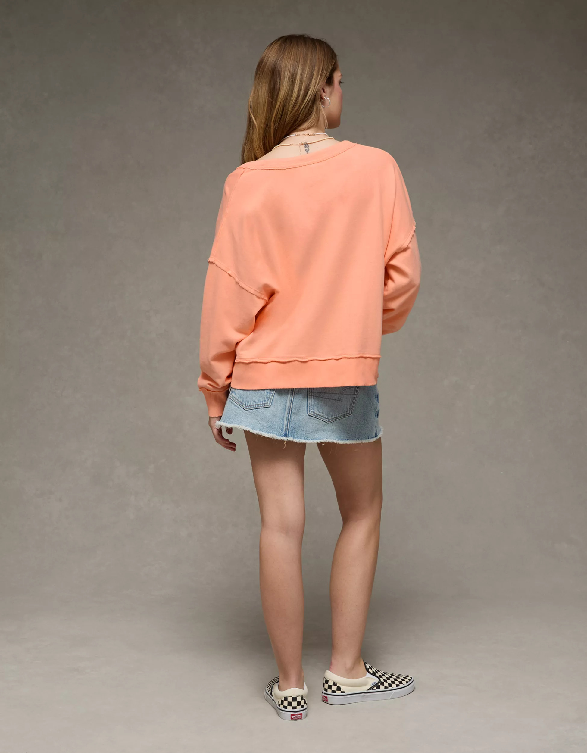 AE Big Hug V-Neck Sweatshirt | American Eagle Outfitters (US & CA)