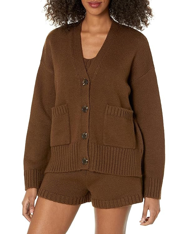 The Drop Women's Brigitte Chunky Button-Front Pocket Ribbed Cardigan | Amazon (US)