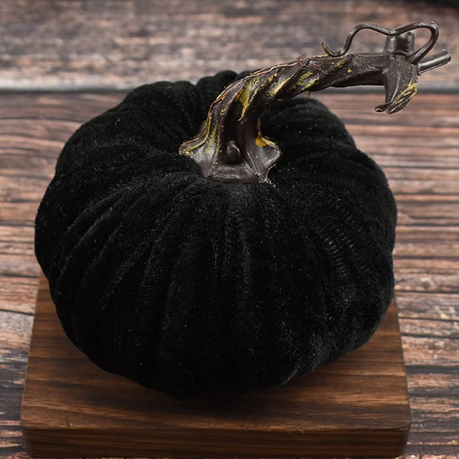 4 Pcs Handmade Velvet Harvest Pumpkins, Super Soft Stuffed Pumpkin with Exquisite Craftsmanship f... | Amazon (US)