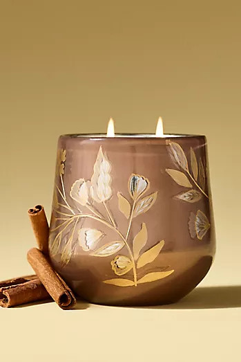 Fallen Leaves Honeycrisp & Oakwood Glass Candle | Anthropologie (US)