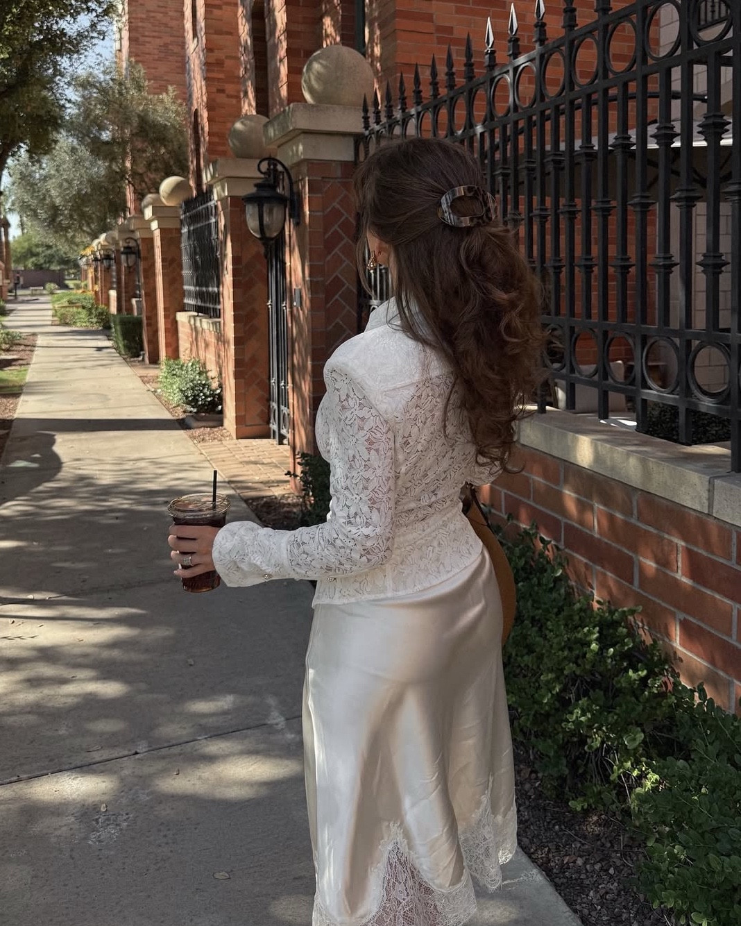 Silk + lace skirt 🕊️ top from Maniere de Voir #fallfashion #skirt #lace #silk #fashion 

#LTKSeasonal #LTKFindsUnder100 #LTKWorkwear