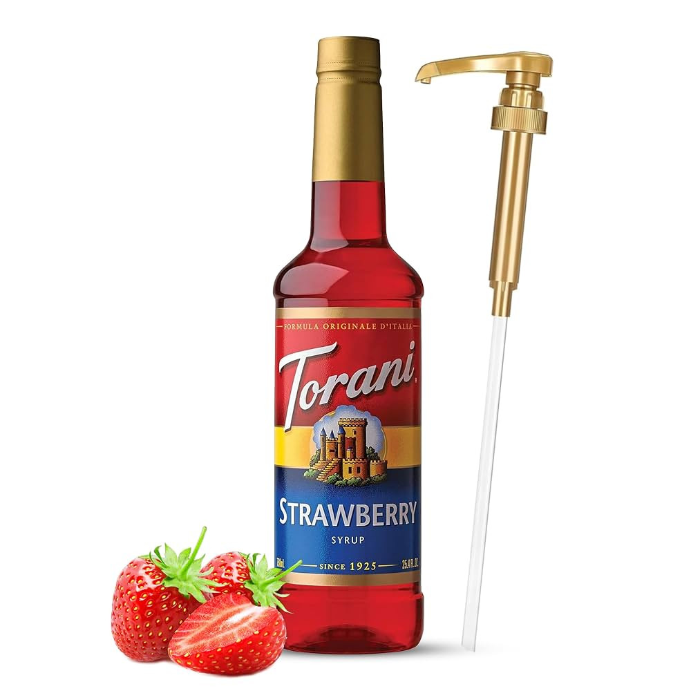 Strawberry Syrup for Coffee and Tea 25.4 Ounces Coffee Syrups and Flavors with Jimoco Pump Syrup ... | Amazon (US)