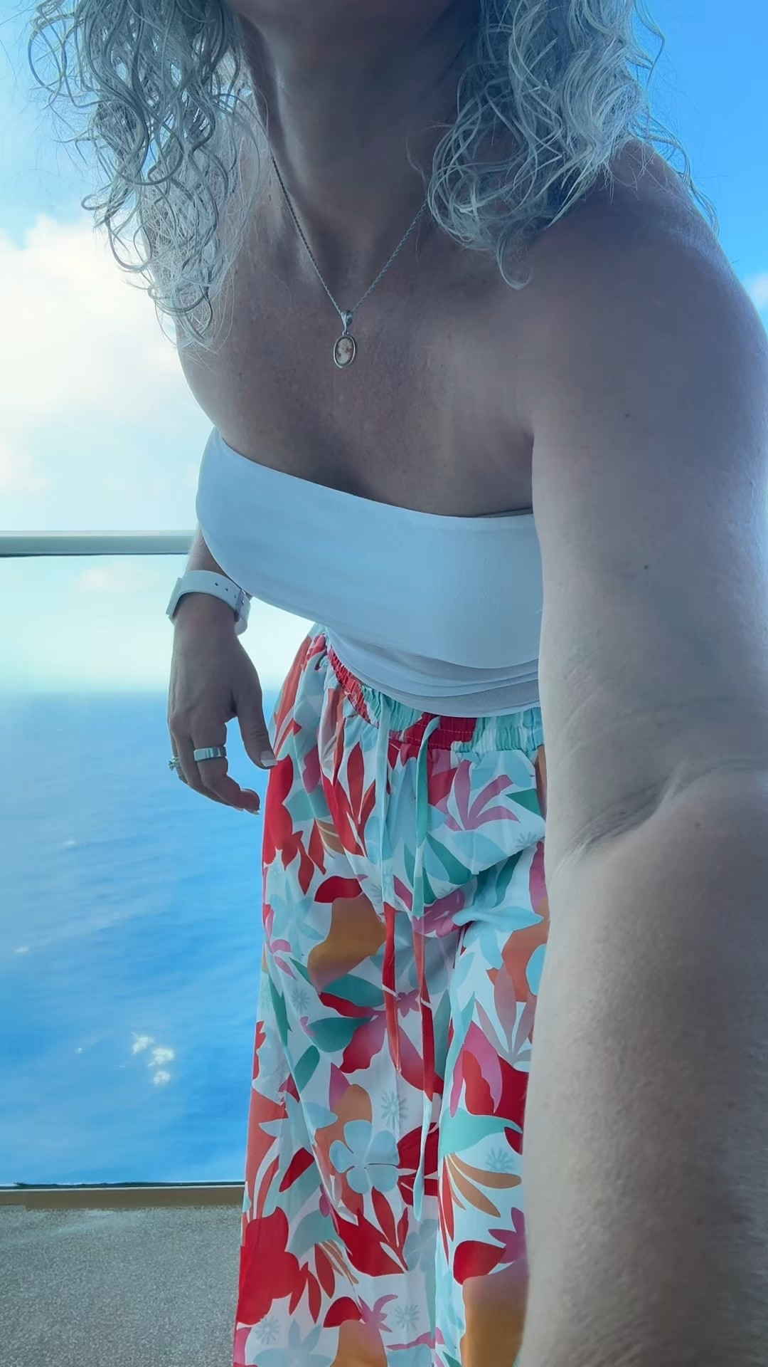 When your outfit feels like vacation 💫 Flowy printed pants, a cute little tube top, and jelly shoes that add just the right amount of fun 🫶 #LTKstyle #VacationOOTD