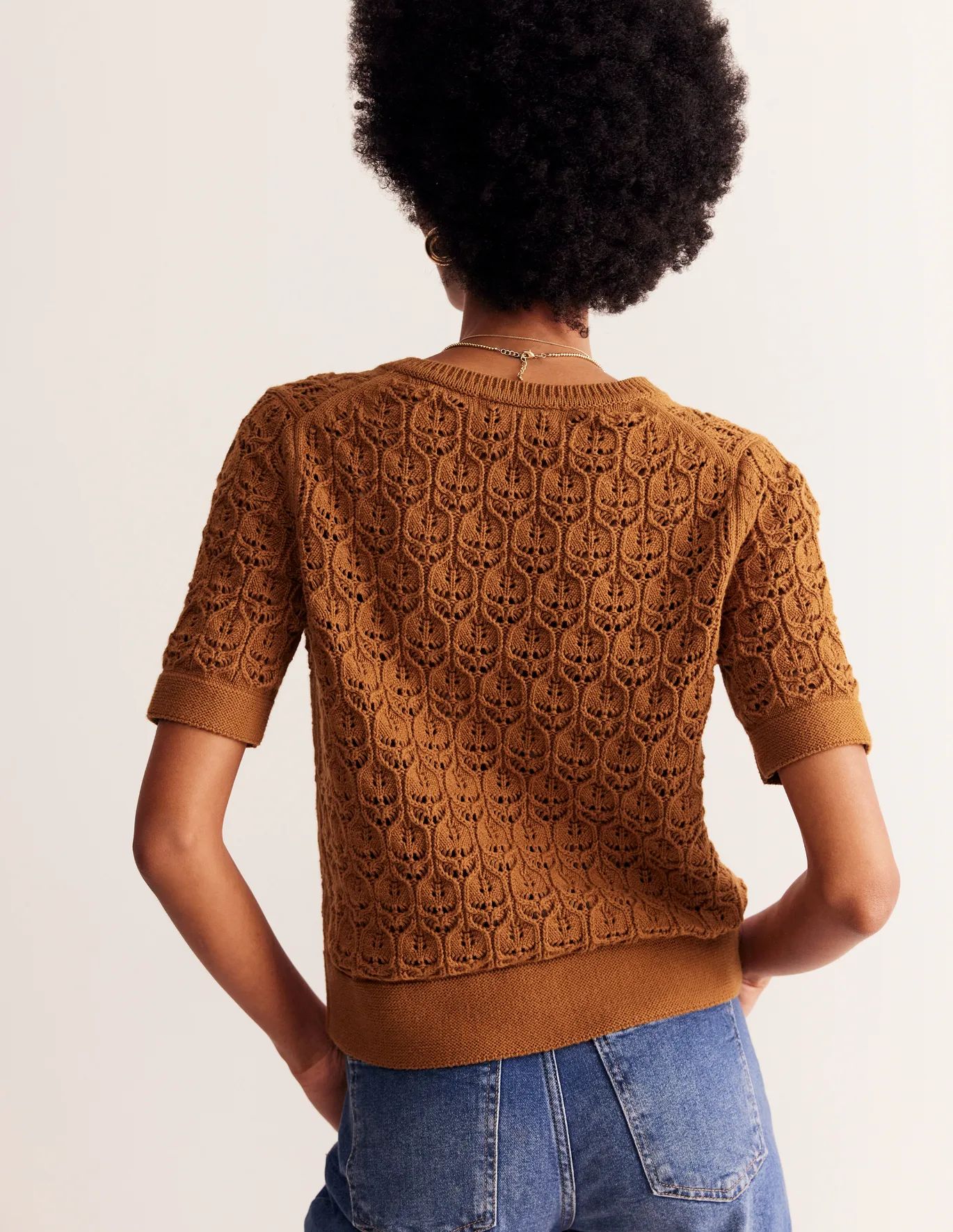 Short Sleeve Crochet Cardigan | Boden UK