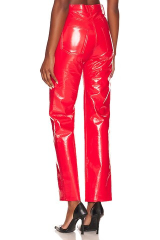 Recycled Leather 90's Pinch Waist in Chili Patent | Revolve Clothing (Global)
