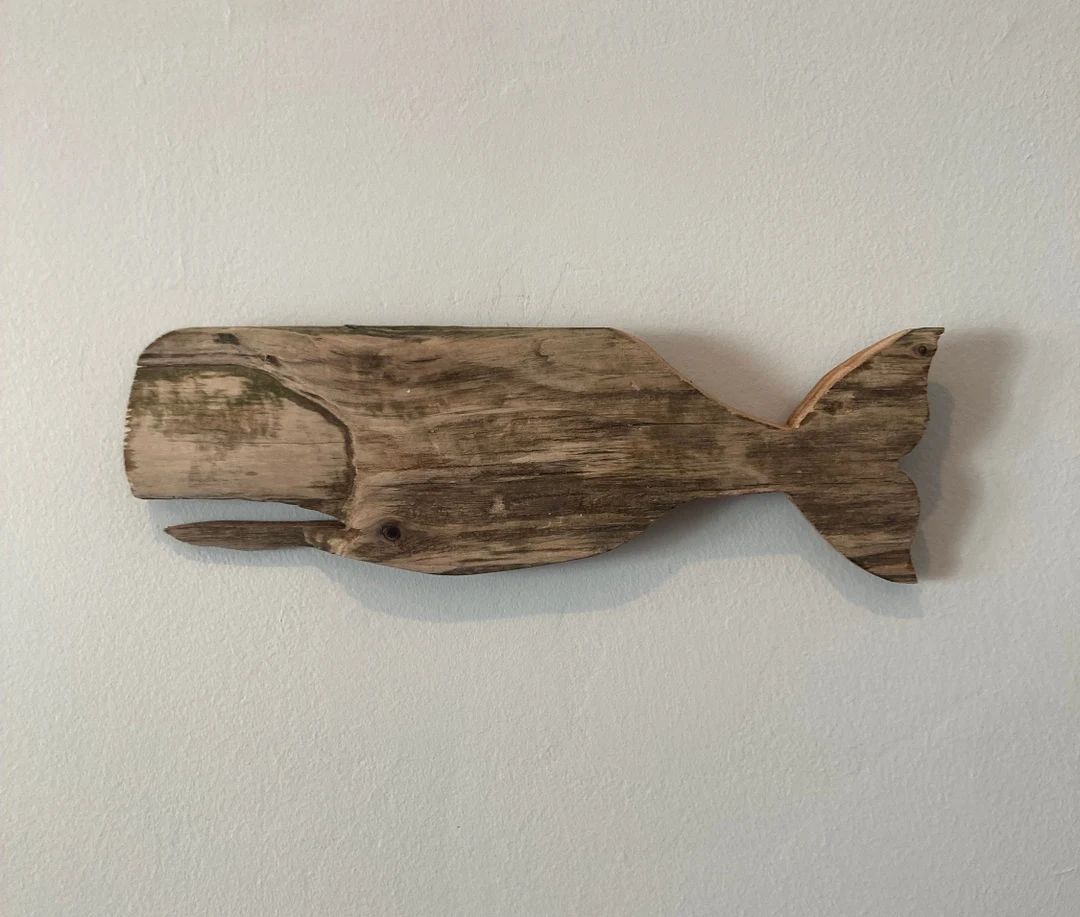 Herbert Driftwood Whale Unique Hand Made Beachy Wooden - Etsy | Etsy (US)