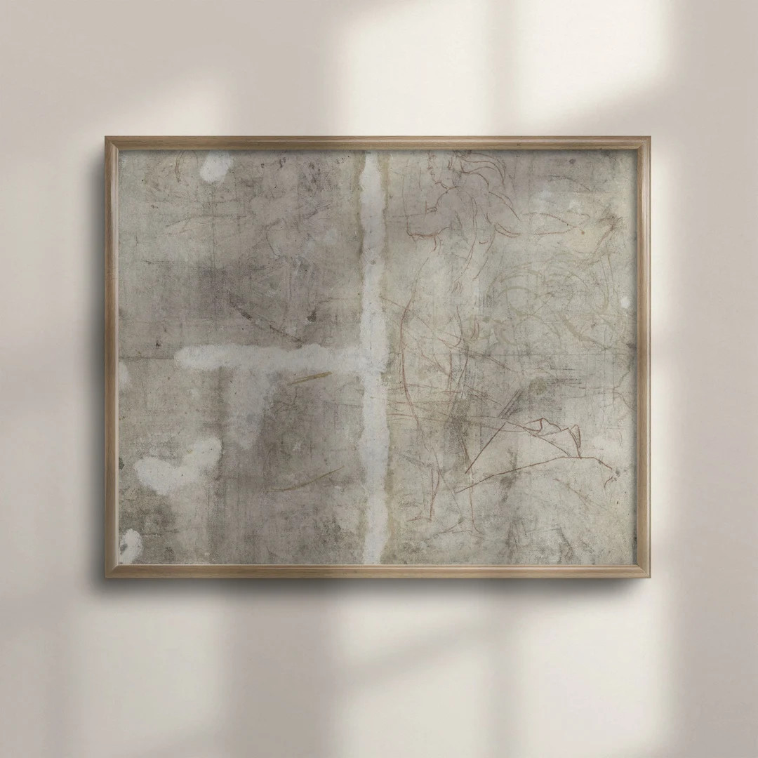 Vintage Abstract Sketch, Antique Rustic Farmhouse Drawing, Neutral Wall Art, Minimalist Etching, ... | Etsy (US)