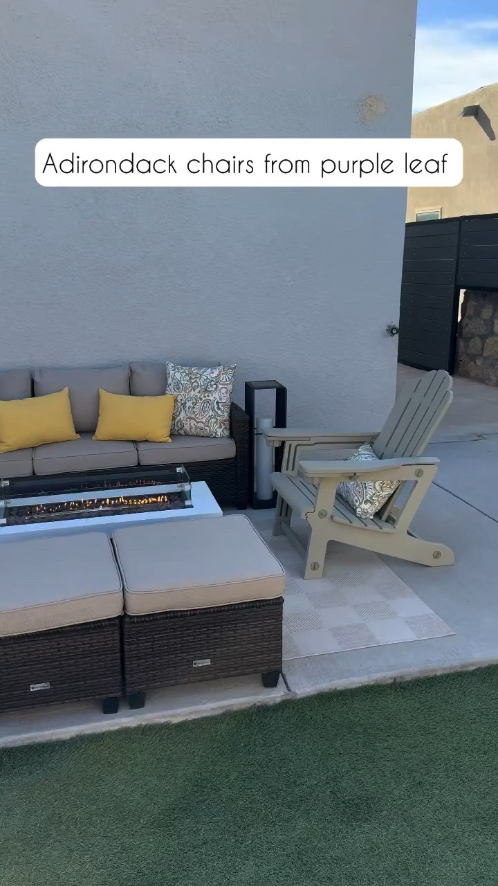 It’s going to be a dreamy weekend weather wise around here. I’ll be outside today cleaning the patio and freshening up this space and when I’m done, you’ll find me lounging in my airdiondack chairs from @purpleleafgarden 

@purpleleafgarden has so many beautiful furniture pieces to create a relaxing outdoor space! I have these linked in my bio

#outdoorchairs #outdoorfurniture #adirondackchair #purpleleaf