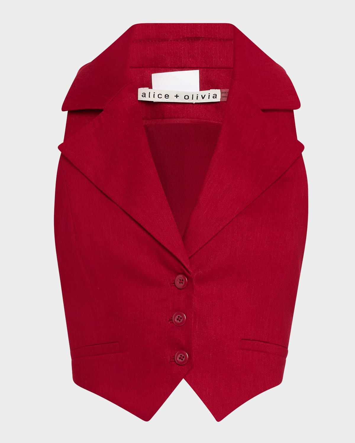 Donna Cropped Linen-Blend Vest | Neiman Marcus