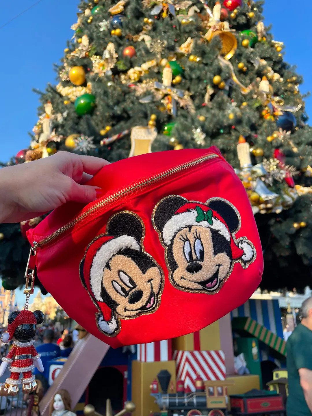 Disney Christmas Mickey Minnie Fanny Pack Christmas Minnie Fanny Christmas Mickey Fanny Disney Ch... | Etsy (US)