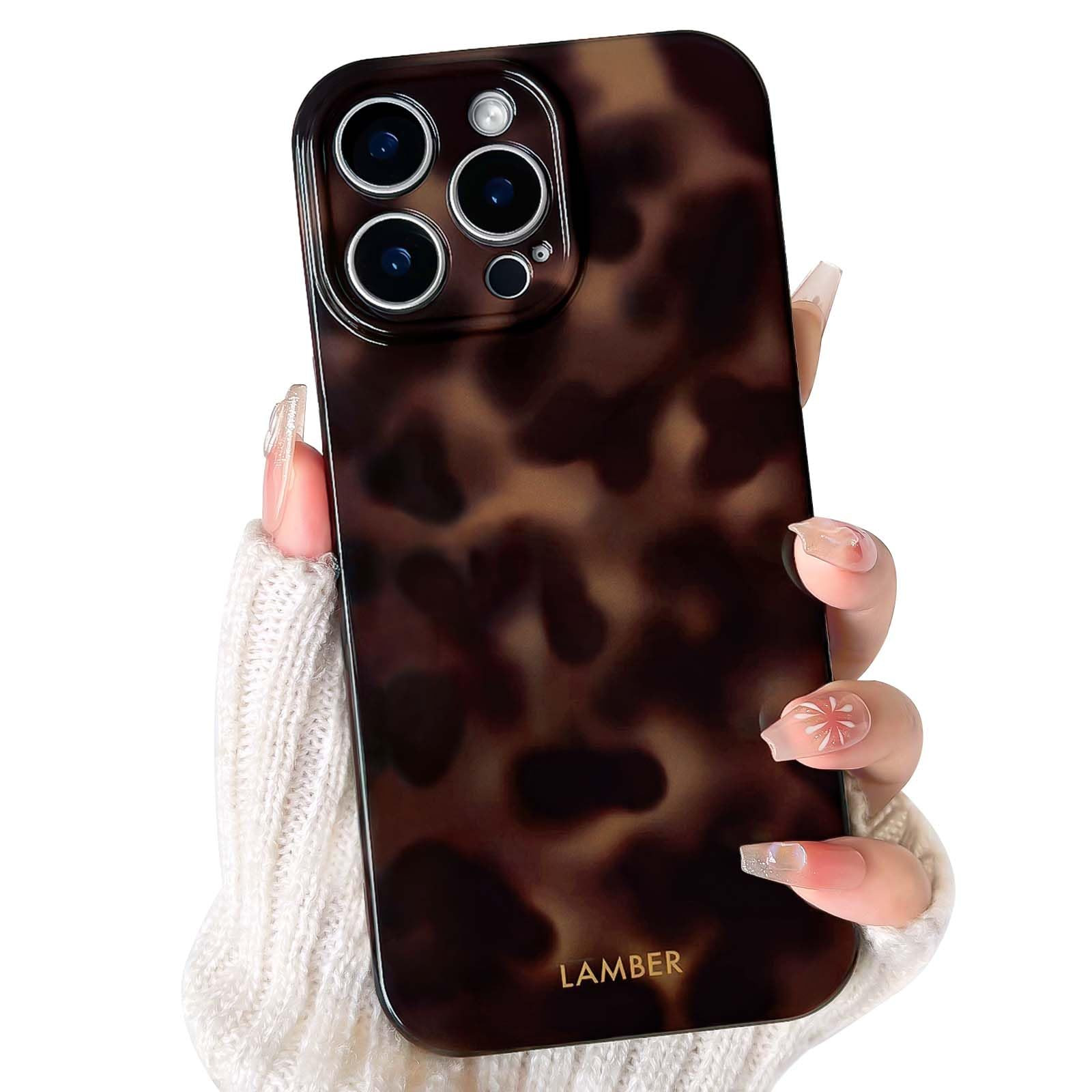 NITITOP Compatible with iPhone 15 Pro Case Cute Stylish Leopard Print Brown Amber Aesthetic Torto... | Amazon (US)