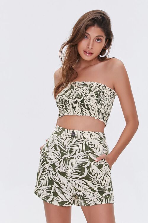 Tropical Print Tube Top & Shorts Set | Forever 21 (US)