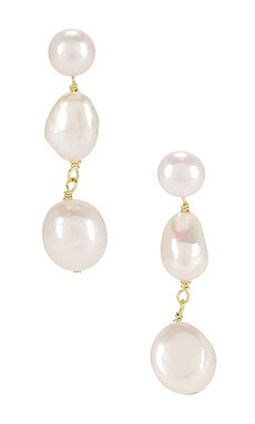 SHASHI Cleo Drop Earring in Pearl from Revolve.com | Revolve Clothing (Global)