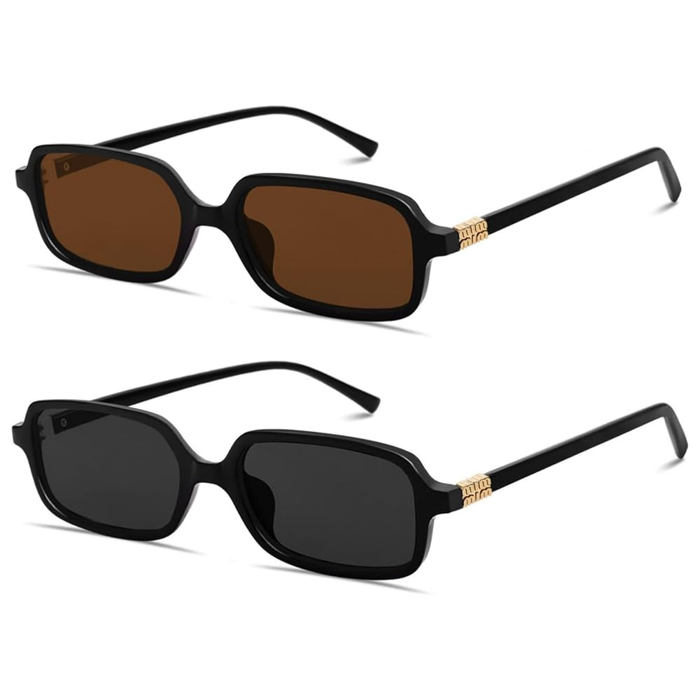 BOTEN Retro Sunglasses for Women Men 90s Small Rectangular Sun Glasses Vintage Cute Narrow Trendy... | Amazon (US)
