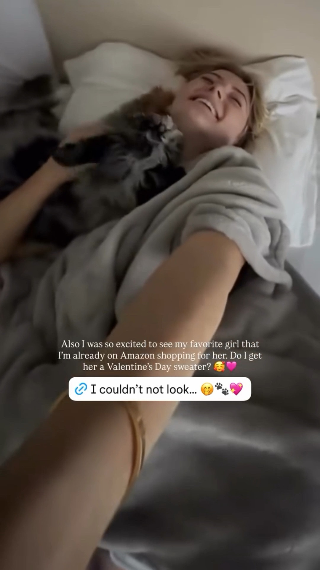 Also I was so excited to see my favorite girl that I’m already on Amazon shopping for her. Do I get her a Valentine’s Day sweater? 🥰🩷