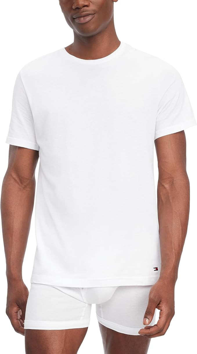 Tommy Hilfiger Men's Cotton Classics 3-Pack Crewneck Undershirts | Amazon (US)