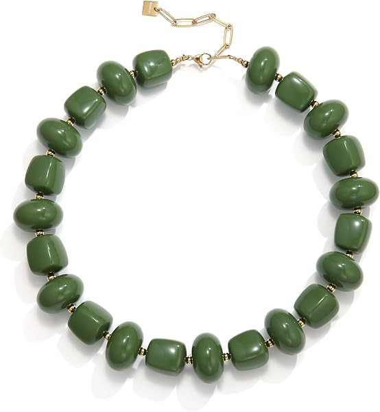 Chunky Resin Beaded Choker Necklace for Women Statement Jewelry | Amazon (US)