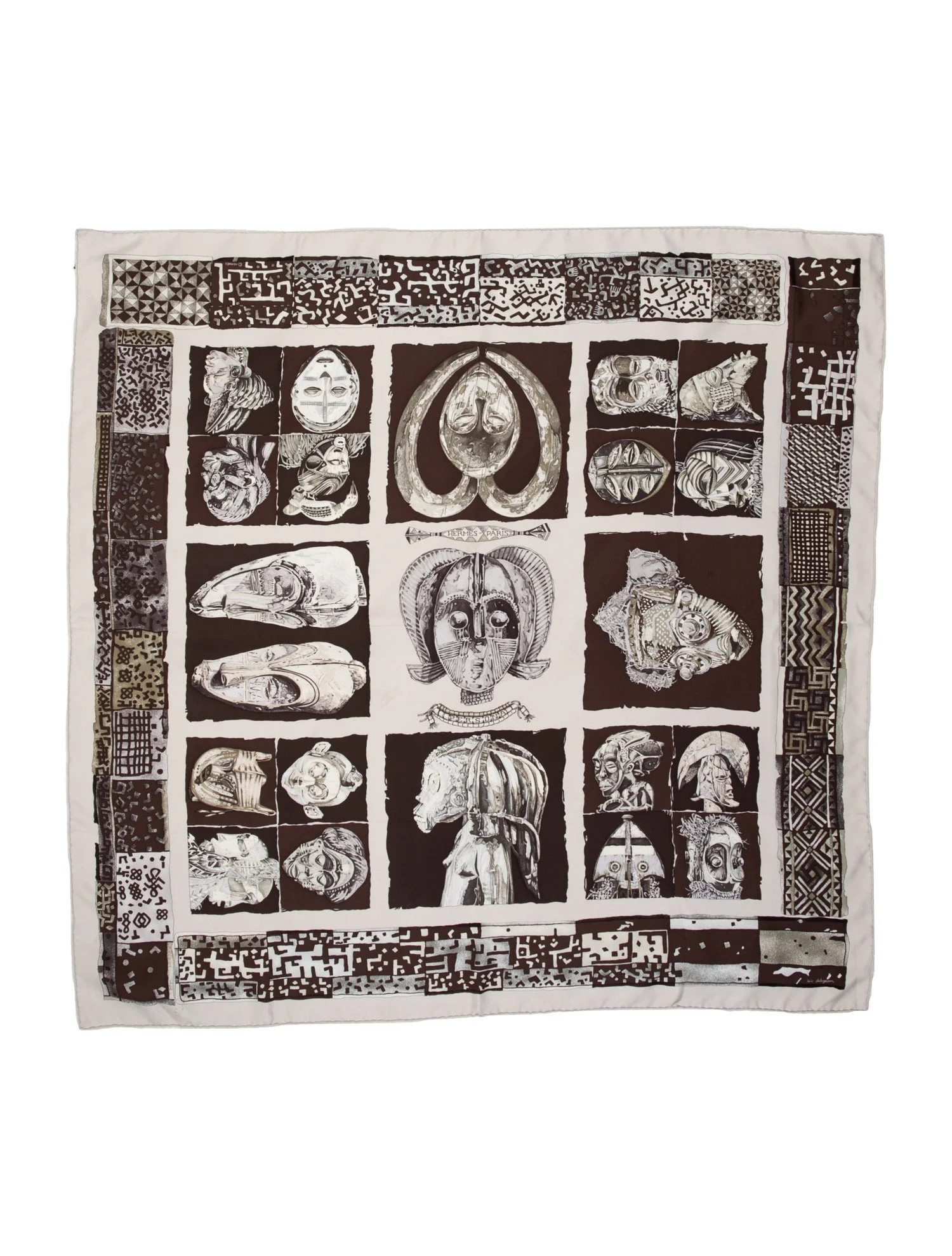 Herm\u00e8s Persona Silk Scarf - Neutrals Scarves and Shawls, Accessories - HER827122 | The RealR... | The RealReal