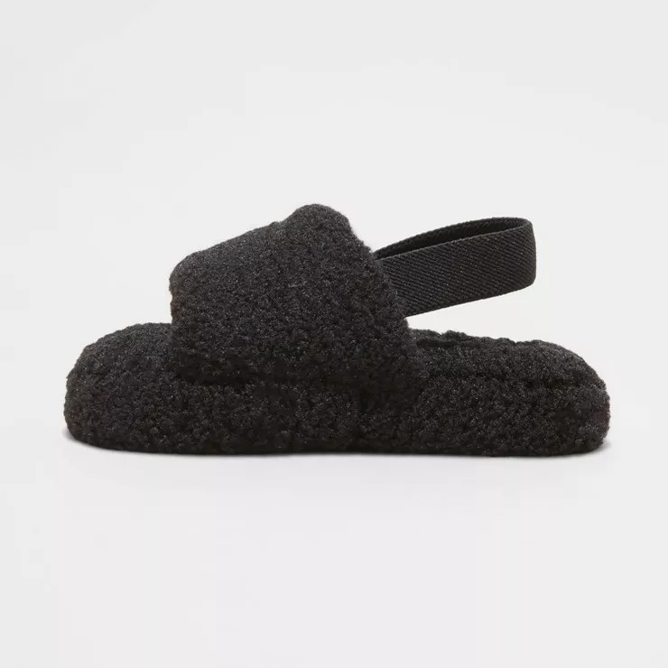 Toddler Avi Single Strap Faux Shearling Slippers - Cat & Jack™ | Target