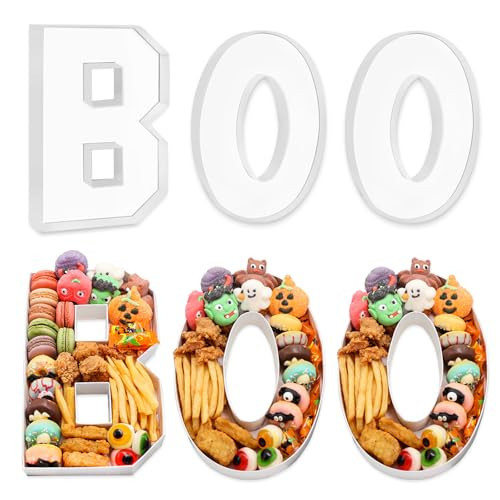 Halloween Charcuterie Board, Charcuterie Letters Boo Halloween Serving Dishes for Candy Dish Treat Cutting Board for Horror Party Thanksgiving Christmas Halloween Decorations | Amazon (US)