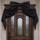 Giant Black Bow Halloween Decor, 48 Inch Halloween Wall Decoration for Front Door, Indoor Hallowe... | Walmart (US)