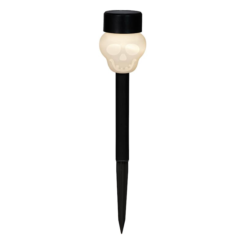 Solar Flicker Flame Skull Pathway Light, 13" | At Home