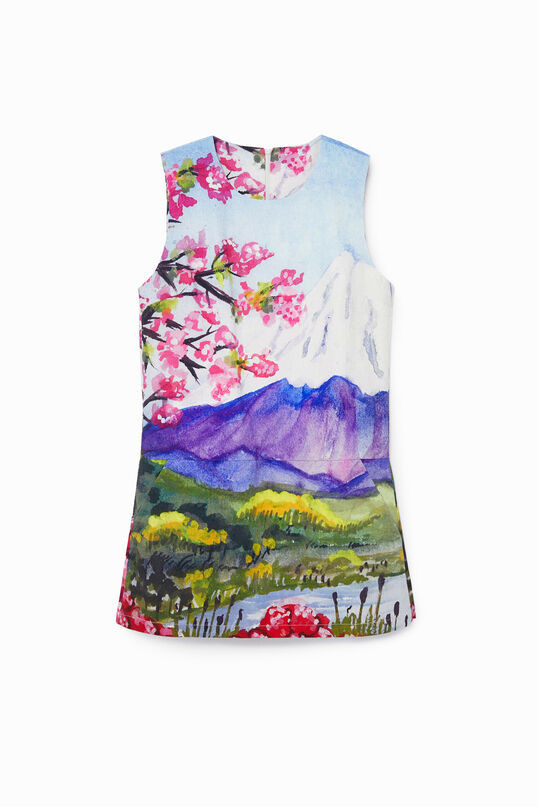 Japanese print pinafore | Desigual (UK)