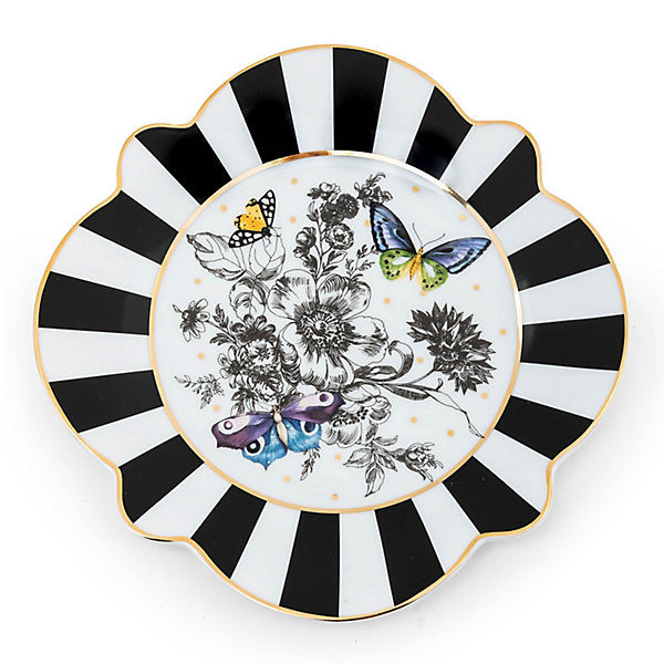MacKenzie-Childs Butterfly Toile Salad Plate | MacKenzie-Childs