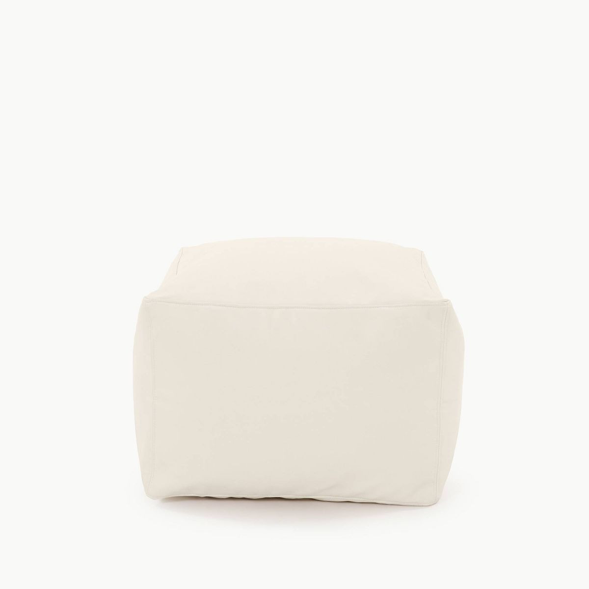 Gathre Square Kids' Pouf Cushion Ivory: Faux Leather Bean Bag Ottoman, Upholstered, Indoor Use, A... | Target