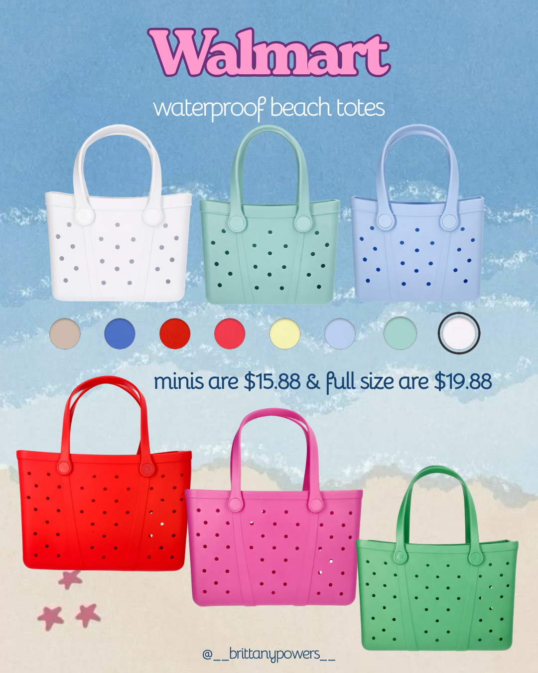 These waterproof beach totes from Walmart actually hold EVERYTHING! From pool days to beach trips, these oversized bags are durable, easy to clean, and under budget! Perfect for moms, travel days, and summer errands! So many colors to choose from. 

 #LTKmomlife #LTKSeasonal #LTKActive