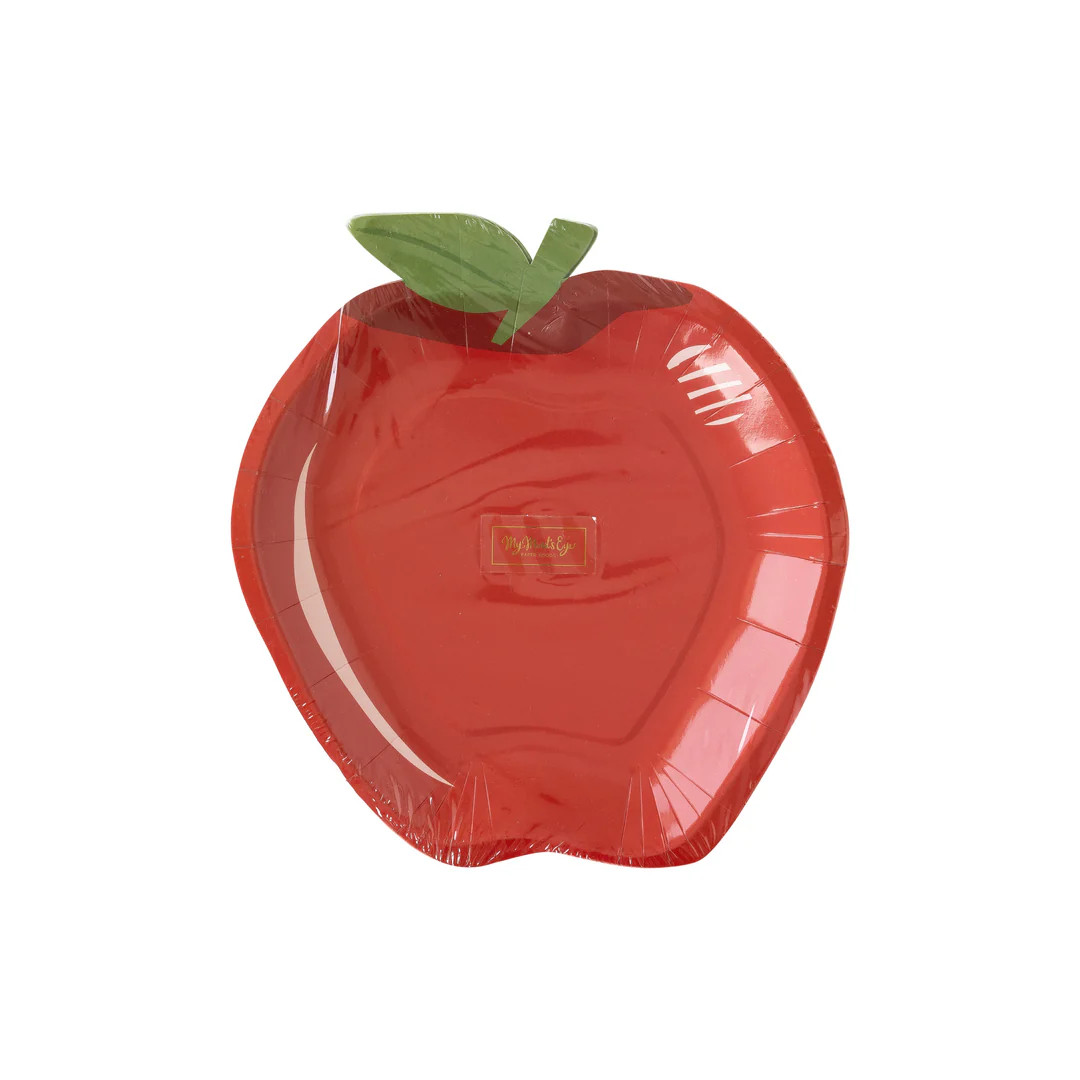 Back To School Apple Shaped Paper Plate | My Mind's Eye