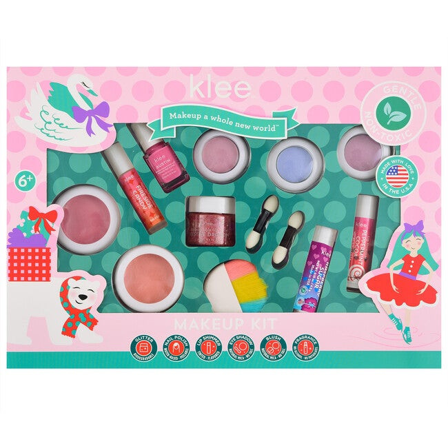 2023 Christmas Collection! Klee Naturals Joy Aplenty Ultra Deluxe 13pc Makeup Kit | Maisonette