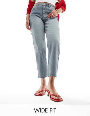 ASOS DESIGN Wide Fit Heatwave toe thong kitten heeled sandal in red | ASOS (Global)