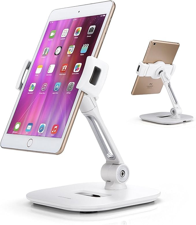AboveTEK Stylish Aluminum Tablet Stand, Cell Phone Stand, Folding 360° Swivel iPad iPhone Desk M... | Amazon (US)