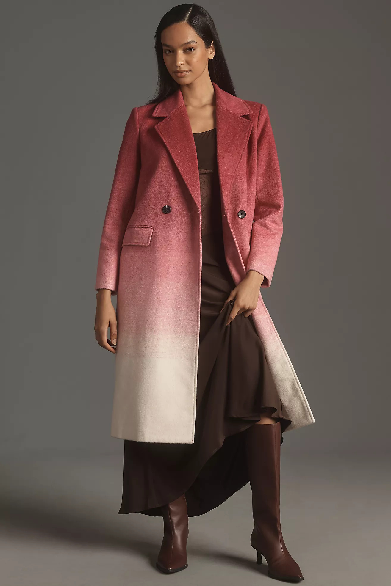 Avec Les Filles Ombre Wool-Blend Coat | Anthropologie (US)