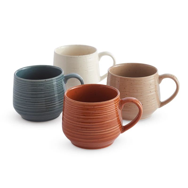 Sango Siterra Painter's Palette Mixed Stoneware Coffee Mug (Set of 4) | Wayfair North America