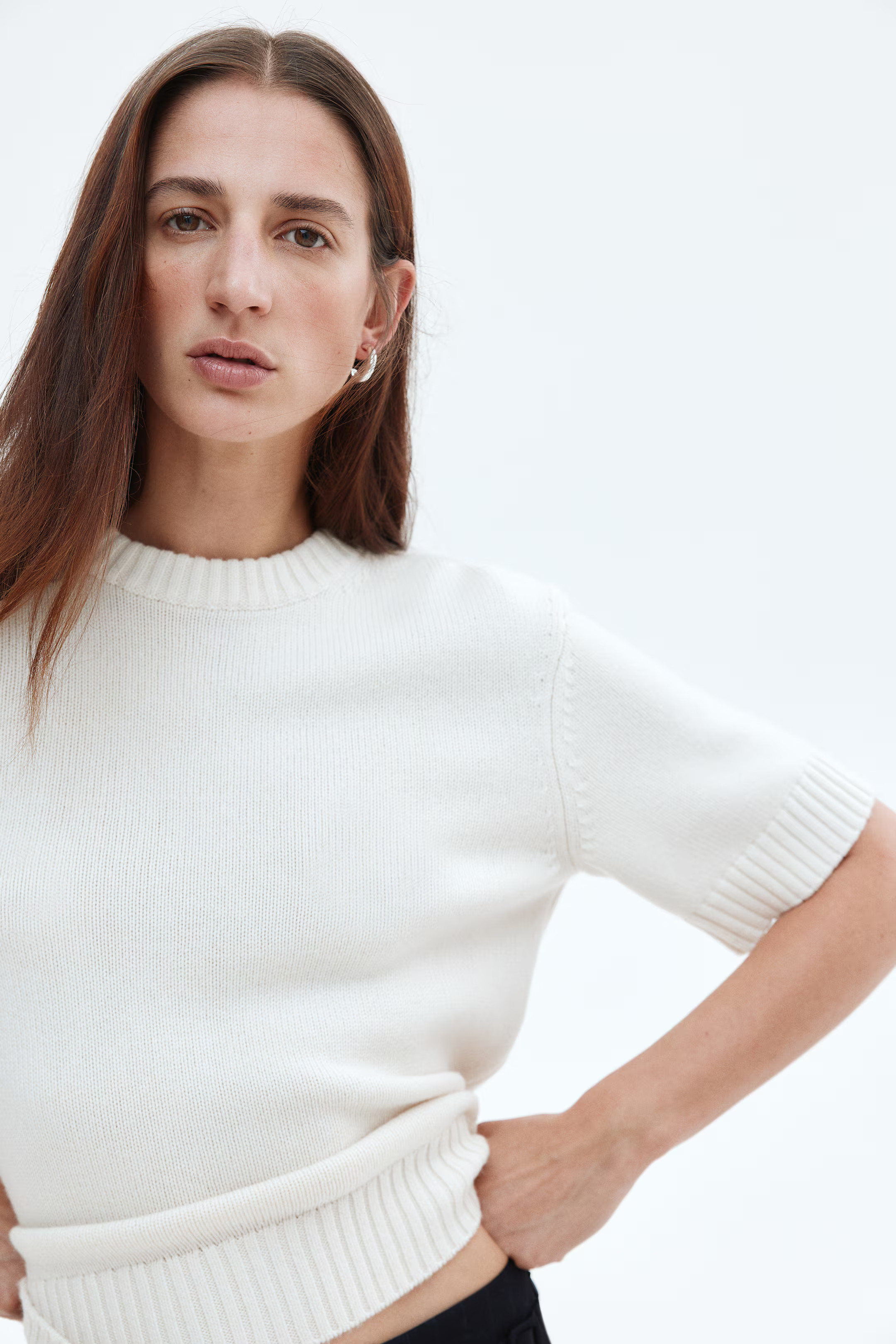 Knitted wool T-shirt | H&M (UK, MY, IN, SG, PH, TW, HK)