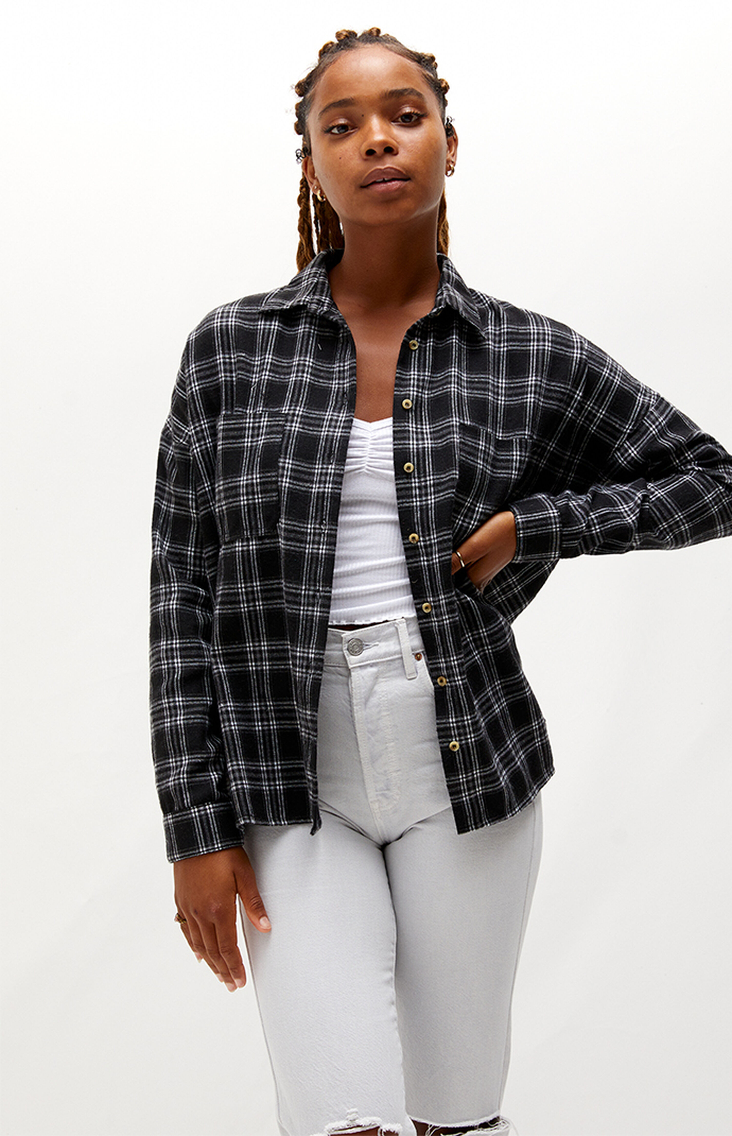 LA Hearts Flannel Boyfriend Shirt | PacSun | PacSun