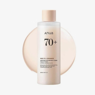 Anua 70+ Rice 70 +Ceramide Glow Moisturizing Milky Toner Enriched W/ Rice (8.4 oz) Nourish and Illuminate Facial Skin | Target