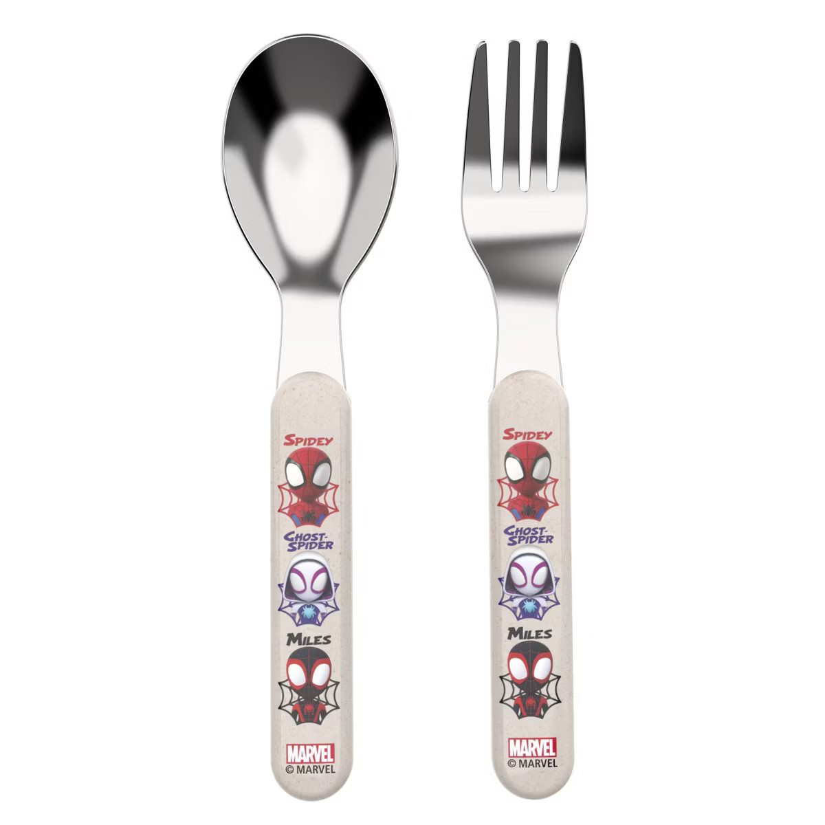 Zak Designs Marvel Spidey and His Amazing Friends Bamboo and Plastic Kids Fork and Spoon Flatware... | Target