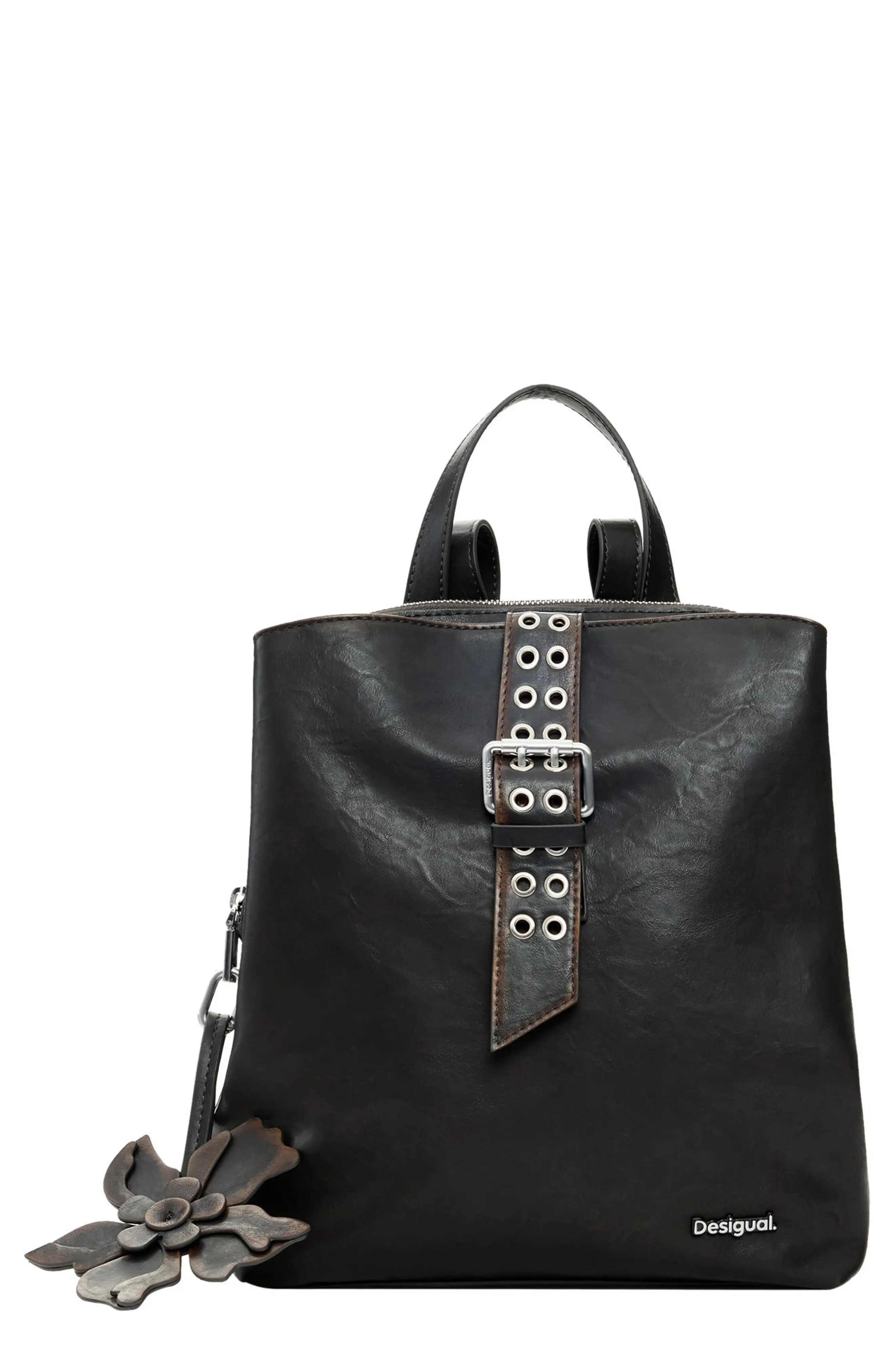 Desigual Mini Grommet Strap Backpack in Dark Brown at Nordstrom | Nordstrom