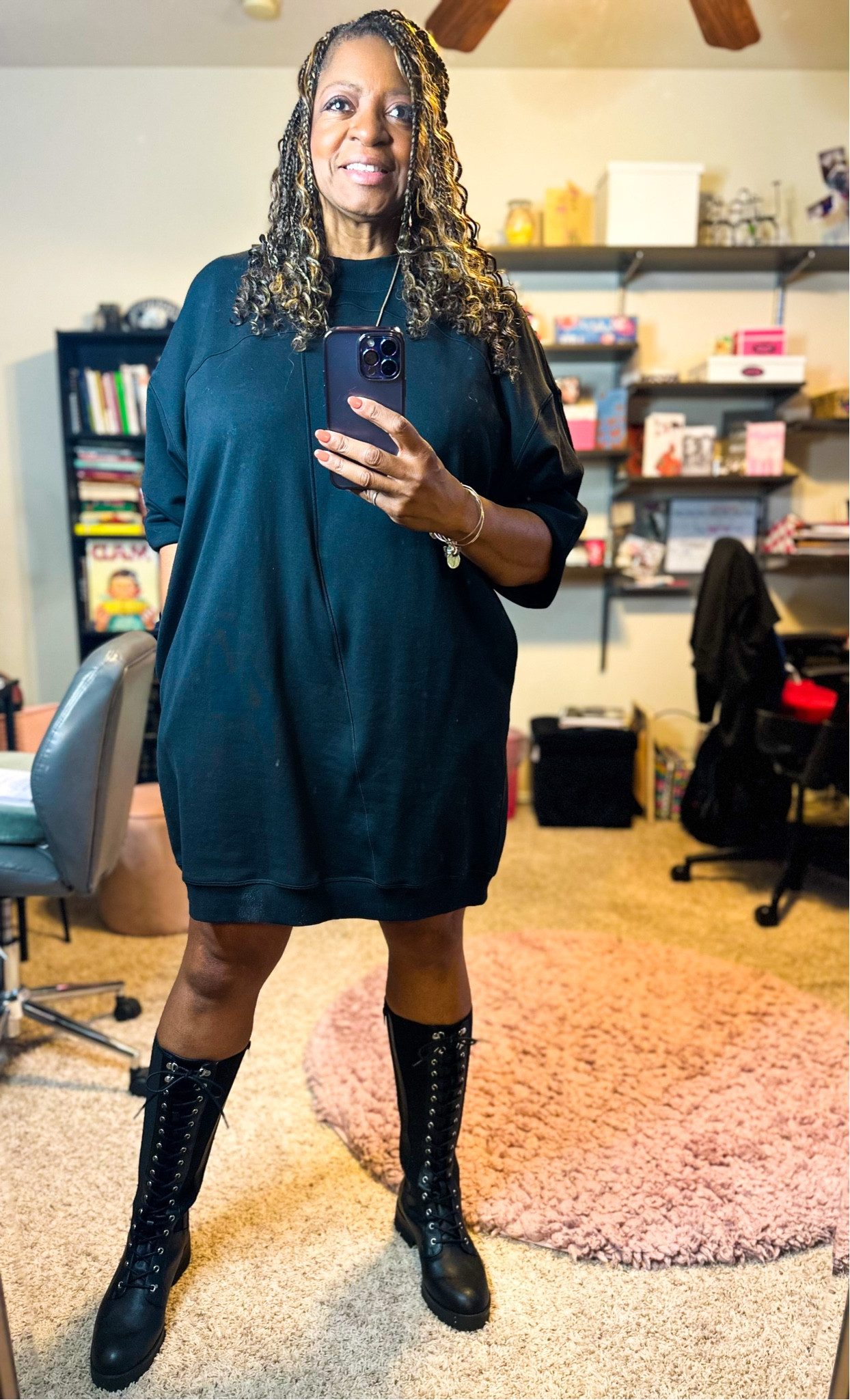 Immediately fell for these high combat boots.    These were my Black Friday purchase from @DSW  

#LTKshoecrush #LTKHoliday