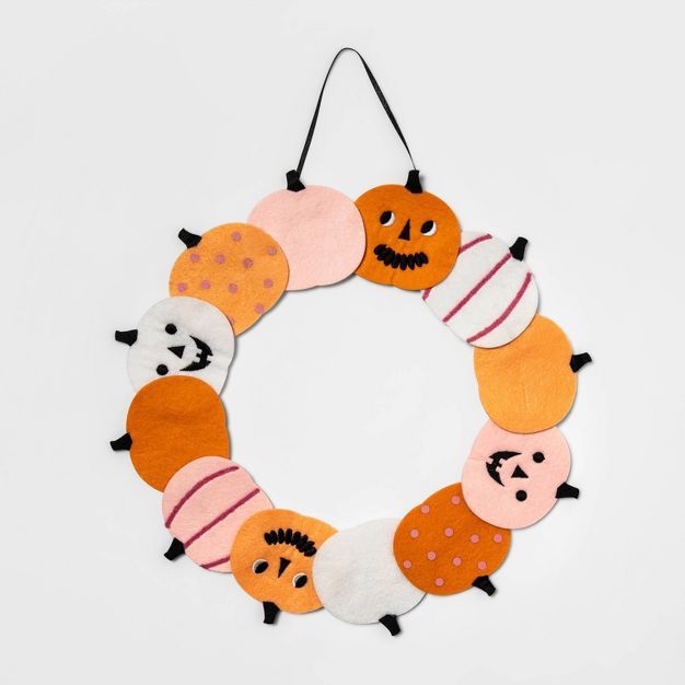 You Put a Spell on Me Pumpkin Felt Halloween Wreath - Hyde &#38; EEK! Boutique&#8482; | Target