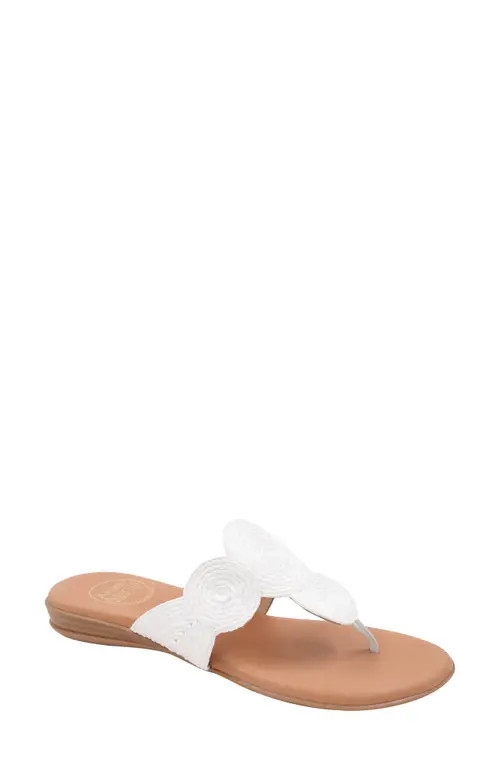 André Assous Nikky Featherweights™ Flip Flop in White at Nordstrom, Size 9 | Nordstrom