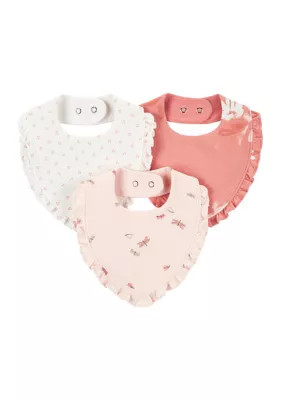 Carter's Baby Girls 3 Pack Bandana Bibs, Pink | Belk